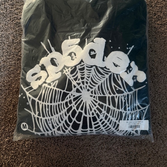 black and white spider hoodie
